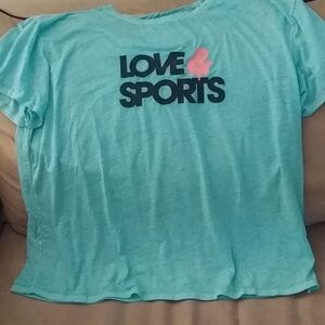 Blue love and sports shirt